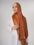 Aura Silky Organza Hijab - Copper Brown